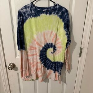 Old Navy Tie-Dye Sweatshirt - Navy, Lime, Peach